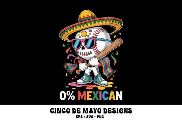 Cinco De Mayo Baseball Skull 0 Mexican Review