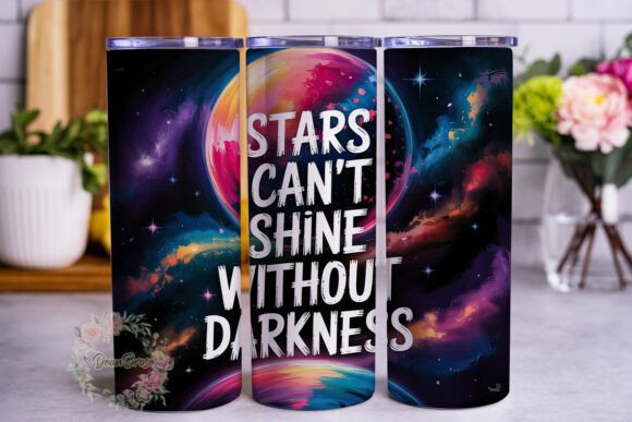 Cosmic Stars Quote 20oz Tumbler Wrap Review