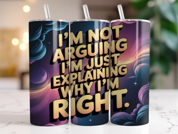 Funny Quote 20oz Skinny Tumbler Wrap PNG Review