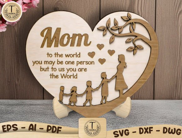 Mom Heart Sign SVG for Laser Cut Review