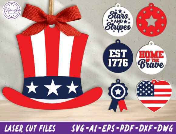 Patriotic Ornament Laser Cut SVG Bundle Review