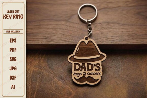 Premium Glowforge Ready Dad Keyring SVG Review