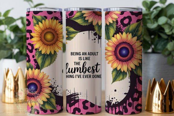 Sunflower Pink Leopard Quote Tumbler Review